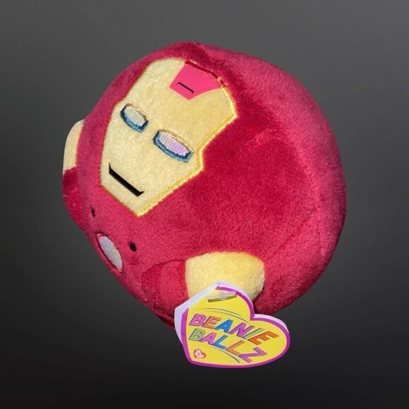 TY Marvel Beanie Ballz Ironman Plush Stuffed Animal Super Hero  5” - Picture 4 of 4